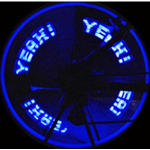 Bicycle Wheel Spoke LED Lights Lamps Cycle Tyre Tire Wheel Valve Flash Light With Super Bright Letter LDE Drop Shipping