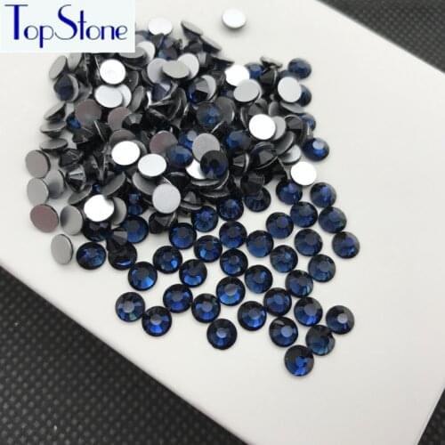 Topstone ss3-ss34 Nail Art Rhinestone Flatback Montana Color 3D Glass Crystal Glue On Non Hotfix Rhinestones