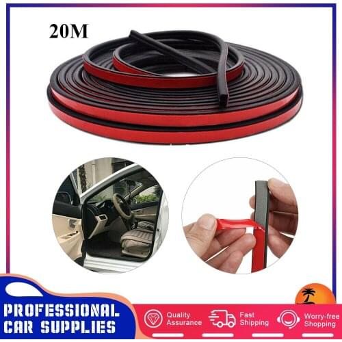 20M B Shape Sealing Strip Car Home Door Window Seal Rubber Anti Dust Wind Water Noise Car Accessories For RV Camper Van SUV
