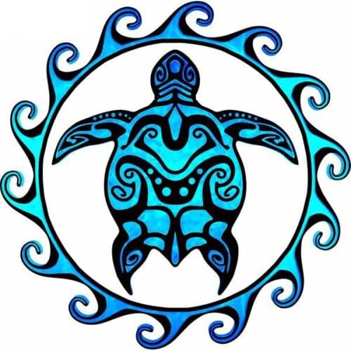 JuYouHui Exterior Accessories Decal Tribal Turtle Creative Car Sticker Air Conditioner Cartoon Decals Personality Styling