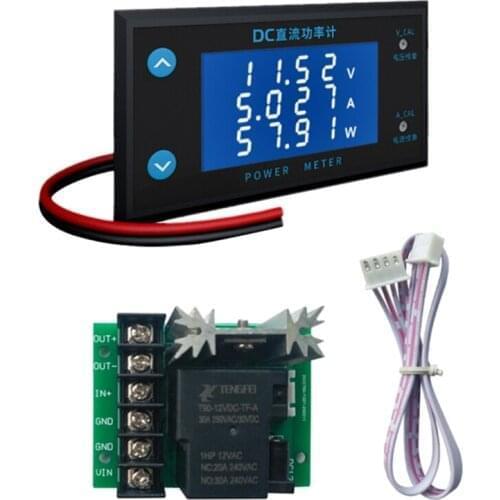 DC 0-200V 10A Voltmeter Ammeter Power Meter Voltage Current Monitor Panel Meter E5BE