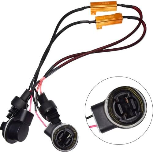 YUNPICAR 50W 6Ohm 3156 3056 LED Load Resistors - Fix Flashing Fast Blinking Error Code Canbus Wire for Upgrading LED Turn Signal