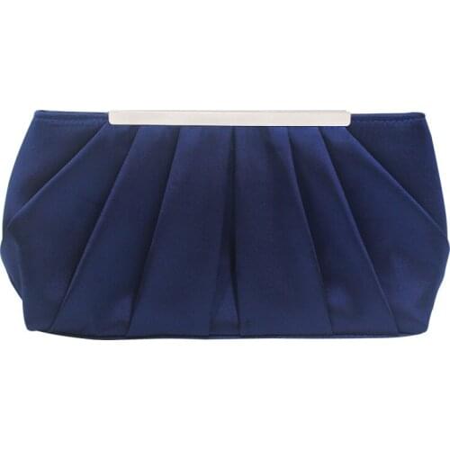 PURFAY Women Satin Evening Bag Ruffle Party Banquet Bag For ladies Wedding Clutches Handbag Chain Shoulder Bag Bolsas