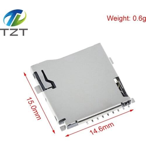 10PCS Push-Push Type TF Micro SD Card Socket Adapter Automatic PCB Connector