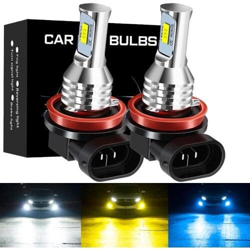 2Pcs H11 H8 9006 HB4 HB3 9005 881 H27 H1 H3 High Quality 3570 LED Auto Fog Lamp Car Anti Fog Light Bulb Foglamps Yellow White