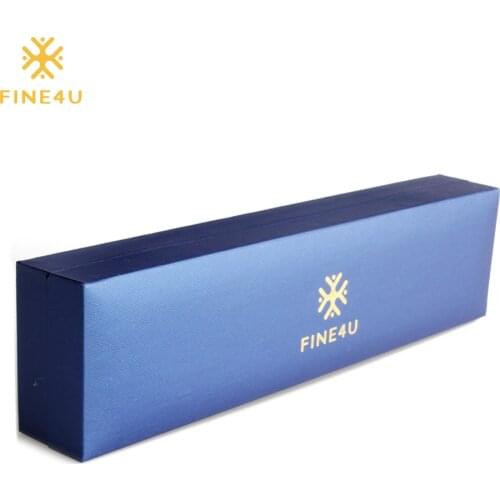 2018 FINE4U P003 Top Quality Blue Gift Box for Necklace Bracelet Earrings Jewelry Packaging 22*5.5*3CM