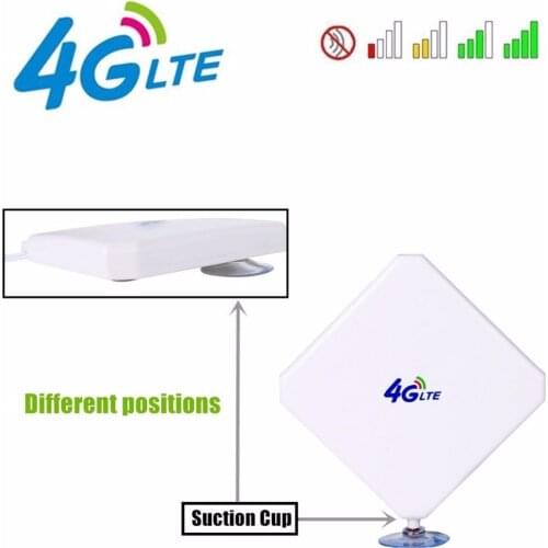 LTE 4G patch antenna 35dBi 4g indoor signal wifi antenna with TS9 high gain 4G antenna For huawei E8372,E5577,E5372