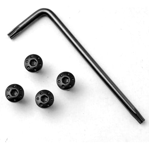 4Pieces Stainless Steel 1911 Customized Grips Screws with Tool CNC T8 Plum Screw 1911 Multicolour Grip Nail