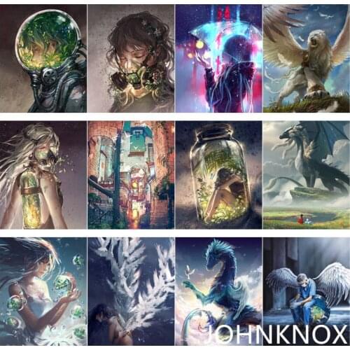 Diamond Painting Girl Dragon 5D Diy Diamond Embroidery Full Round& Square Drill Diamond Mosaic Cross Stitch Home Decor