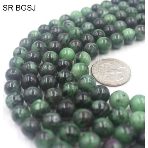 Free Shipping SR 4 6 8 10 12mm Round Stones Zoisite Jewelry Accessories Craft Wholesale Beads Strand 15"