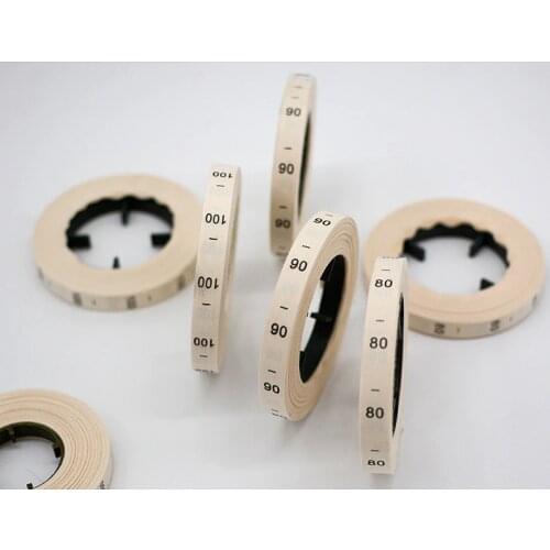 500pcs/Roll Soft Beige Cotton Clothing Labels Tags XS-4XL For Child Clothes Size DIY Garment Size key Lable Sewing Accessories