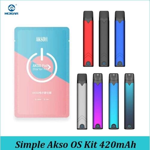 HCIGAR Akso OS System Kit 420mAh Battery 1.4ml 1.8ohm MTL VS W01 Santi Kit