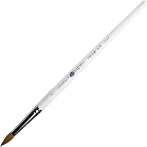 Russian White Nights Watercolor Brush Pen Round Tip Short Handle 1113 Mink Hair Kolinsky Marten