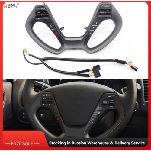 PUFEITE steering wheel buttons for Kia K3 K3S buttons Navigation Player Cruise Control steering wheel switch car accessories