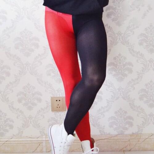 Newest Mens Patchwork Tights Underwear Guy Erotic Sexy Lingerie Male Warm Velvet Stockings Sex Night Wear Mens Slim Pantyhose