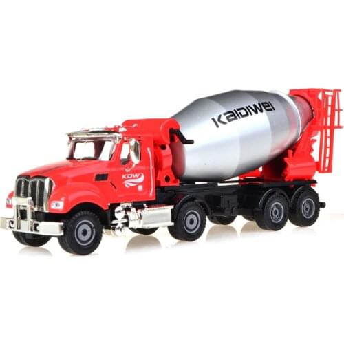 KDW Hardcover Mixer Dump Truck American Engineering Car 1:50 Alloy Diecast Metal Toy Model Children Collection Gifts Toys