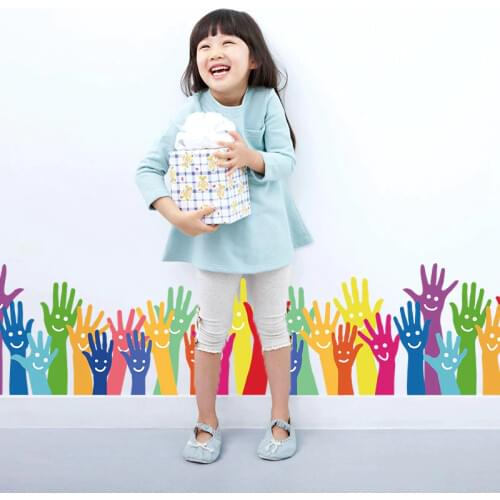 Creative Palm Bedroom Living Room Office Store Shop Removable Self-adhesive Window Wall Stickers Decals Decor Art Mural dc18