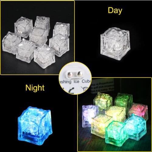 LED Ice Cubes Glowing Party Ball Flash Light Luminous Neon Wedding Festival Christmas Bar Wine Glass Decoration Supplies