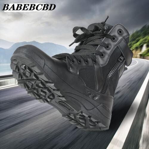 Summer Hight-Top Breathable 07 Ultra-Light Combat Mens Special Forces Zipper Military Mountaineering Desert Tactical Boots