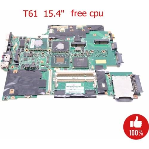 NOKOTION 42W7876 44C3928 Main board for lenovo IBM thinkpad T61 laptop motherboard 965PM DDR2 15.4" ATI 128M graphics free cpu