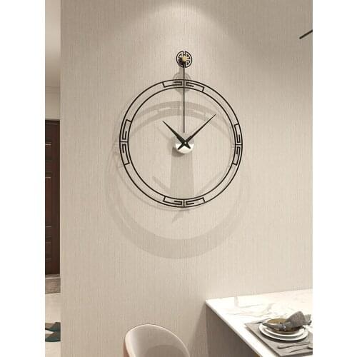 Minimalist Circle Wall Clock Living Room Modern Black Clocks Fashion Creative Quartz Reloj Pared Wall Watches Home Decor EB5WC