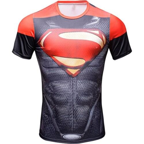 Mannen Running T-shirt Sport Gym Fitness Training Compressie T-shirt Mannen Bodybuilding Top Quick Dry El T-shirt Mma rashguard