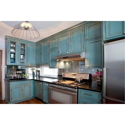 2017 new haker style traditional customized made solid wood kitchen cabinets matt wooden kitchen cabinetery SKC1612005