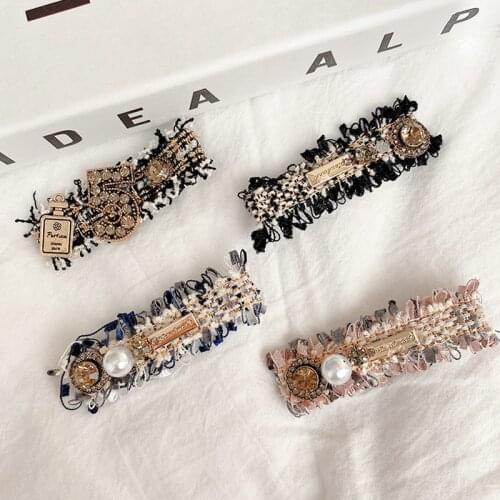 2020 New Women Girls Sweet Elegant Pearl Bow Ornament Hair Clips Lady Lovely Rectangle Barrettes Hairpins Kids Hair Accessories