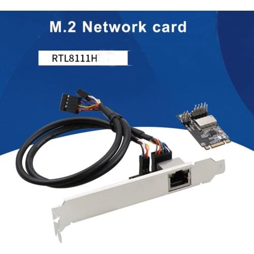 NEW M.2 B-Key M-key to RJ45 Ethernet Network Adapter Card with RTL8111H 10/100/100Mbps