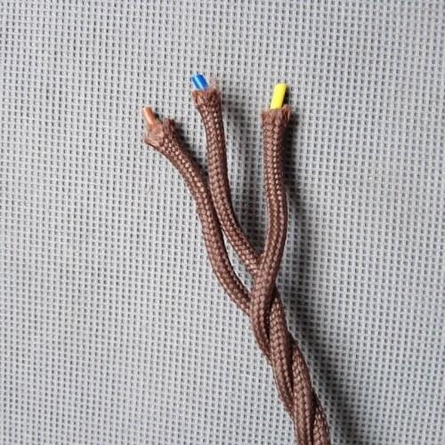 3*0.75mm2 Vintage Lamp Cord Textile twisted braid Wire for Retro Edison Pendant Lamp Cord 3 cores Fabric Electrical Cable