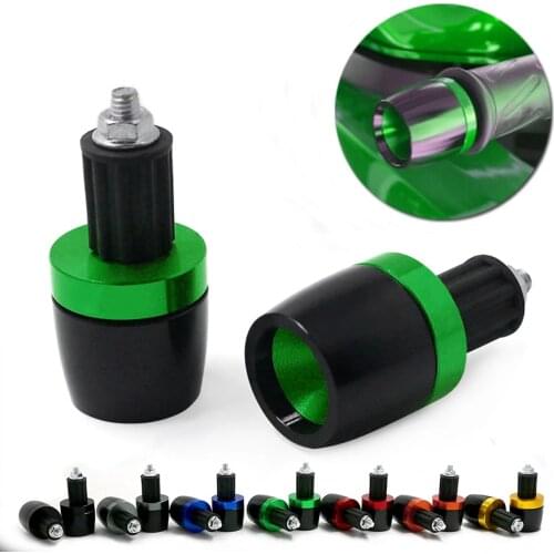 For Kawasaki NINJA 250R 300 ER6 650 ZX6 ZX7 ZX9 ZX10 ZX12 ZX14R Universal Motorcycle 7/8''22mm Handlebar Grips End Cap Ends Plug
