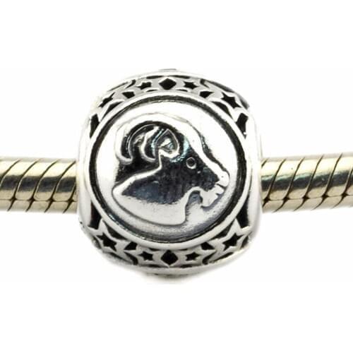 Capricorn Star Sign Charm Beads for Jewelry Making Birthday Silver 925 браслет Vintage Beads for Charms Bracelets Women Jewelry