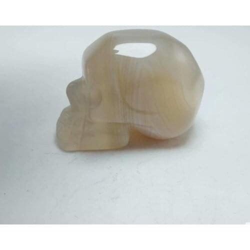 1pc 45-50mm NATURAL Agate Fluorite Quartz Crystal Skull Healing