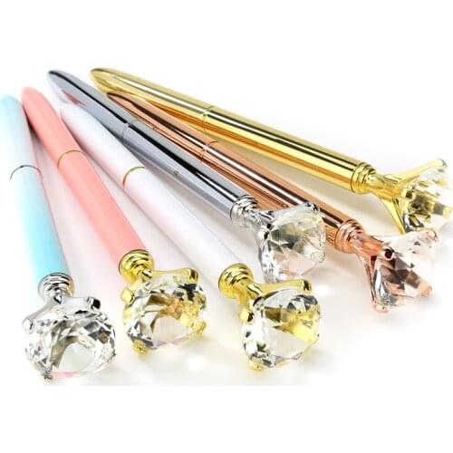 Creative Crystal Metal Gel Pen Diamond Pen 0.7mm Kawaii Stationery Cute Pen 1PCS