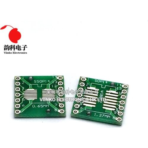 10PCS TSSOP14 SSOP14 SOP14 to DIP14 Transfer Board DIP Pin Board Pitch Adapter