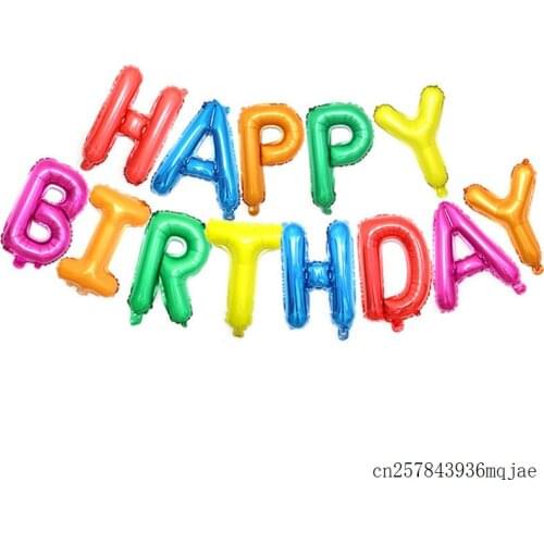 16 inch Letters HAPPY BIRTHDAY Foil Balloons Air Balloons Happy Birthday Alphabet Party Decoration Kids Baby Shower Supplies