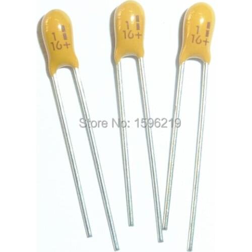 20pcs Tantalum capacitor 1uF 16V Brand New 16V1uF DIP Radial