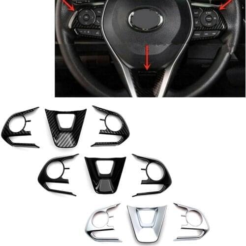 3pcs For 2020 Toyota Corolla Steering Wheel Frame Cover Trim Decoration Car Styling Accessories Sticker