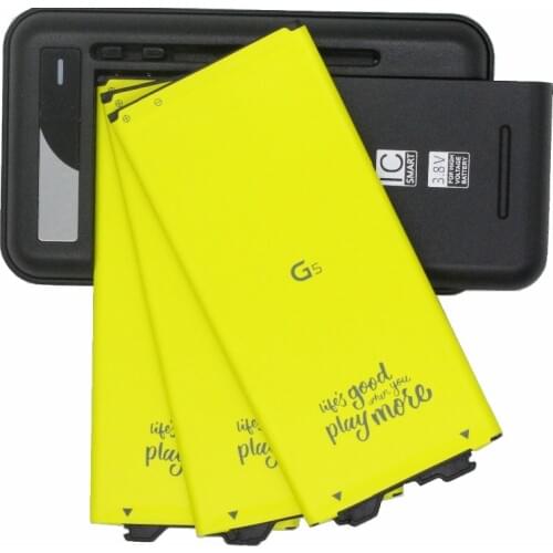 3x 2800mAh BL-42D1F Replacement Battery + Charger For LG G5 VS987 US992 H820 H840 H850 H830 H831 H868 F700S F700K H960 H860N