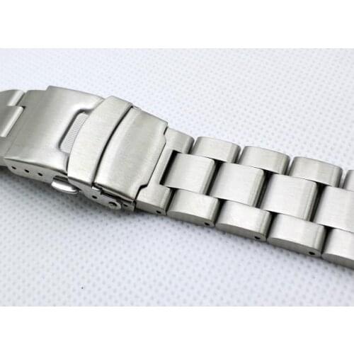 Watch accessories SKX007 009 7548 7002 arc mouth solid steel belt substitute steel belt size 22mm