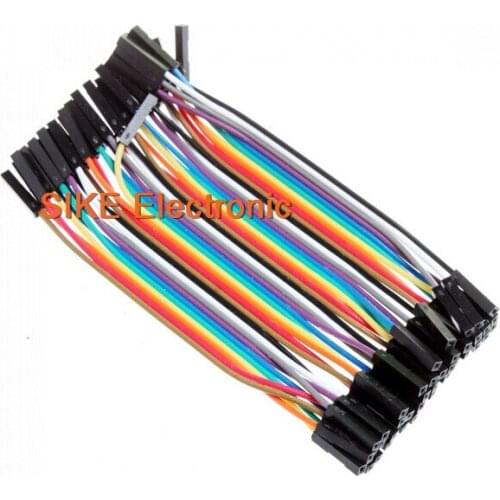 Free shipping 1lot =40pcs 10cm 2.54mm 1pin 1p-1p female to female jumper wire Dupont cable for arduino