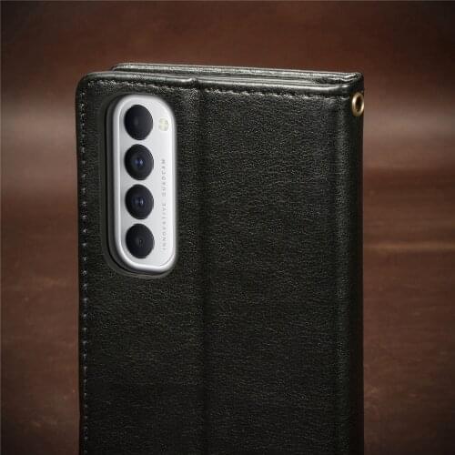 For OPPO Reno 4 PRO 4G Cover Wallet PU Leather Phone Bag Case Simple Card Holders Shell Free Shipping