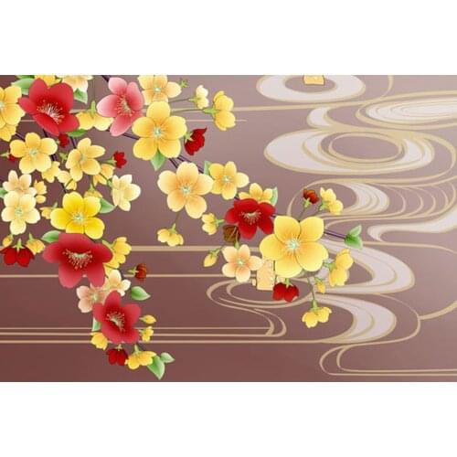 5D DIY Poured Glue Diamond Painting Kits Scalloped Edge Orchid Rose Sunflower Lotus Wall Home Decoration Unique Gift Soft Canvas