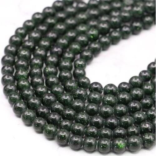 Natural Round 6mm Green Sand Stone Jades Loose Beads Chalcedony Hand Made DIY Accessories Jaspers Women Jewelry Making Design