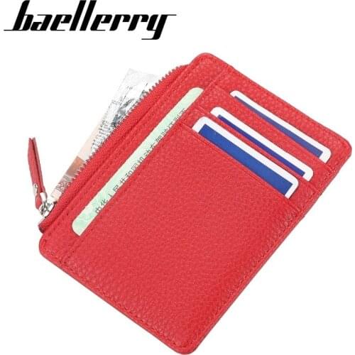 New Card Holder Women Soft Leather Key Chain Bag Small Card Wallets Female Organzier Mini Credit Card Case Zipper Coin Bags