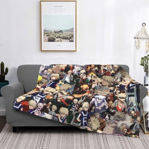 My Hero Academia Blanket Flannel Winter Do You Truly Love Bakugou Katsuki Portable Throw Blanket for Bedding Car Bedspread