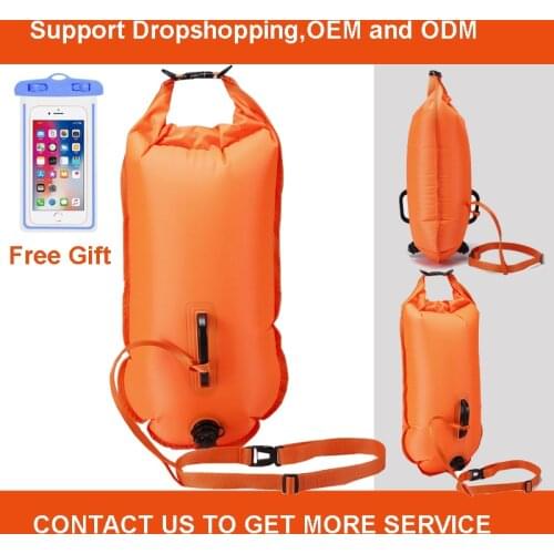 Swimming Buoy with Waterproof Phone Case Swimming Bag Life Bag Tow Floating Dry Bag Swimming Diving Safety Signal Inflate Ring