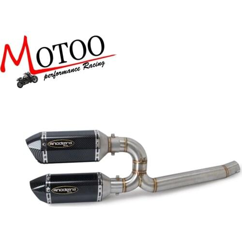 Motorcycle Full Exhaust System Middle Pipe Link Connect Motorcycle Accessories For Yamaha FZ6 FZ6-N FZ6S 2004-2009