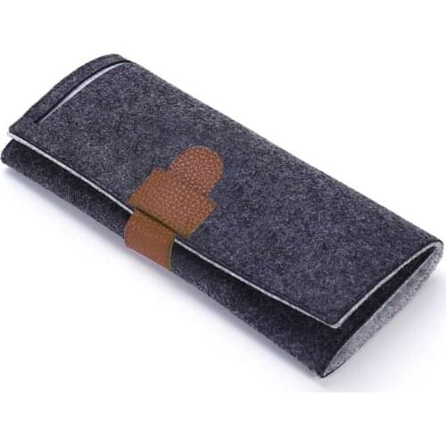 Portable Roll-up Felt Jewelry Roll Storage Bag Folding Travel Earrings Necklaces Bracelets Rings Container