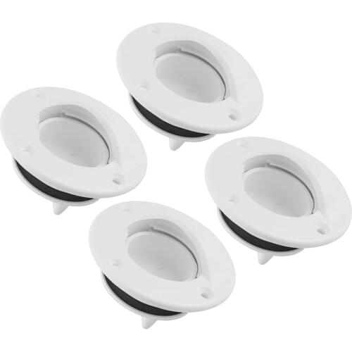 4pieces Marine Boat Drain Plug Scupper Valve With Gasket Seal